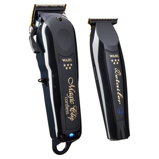 WAHL BARBER COMBO CORDLESS BLACK MAGIC CLIP + DETAILER